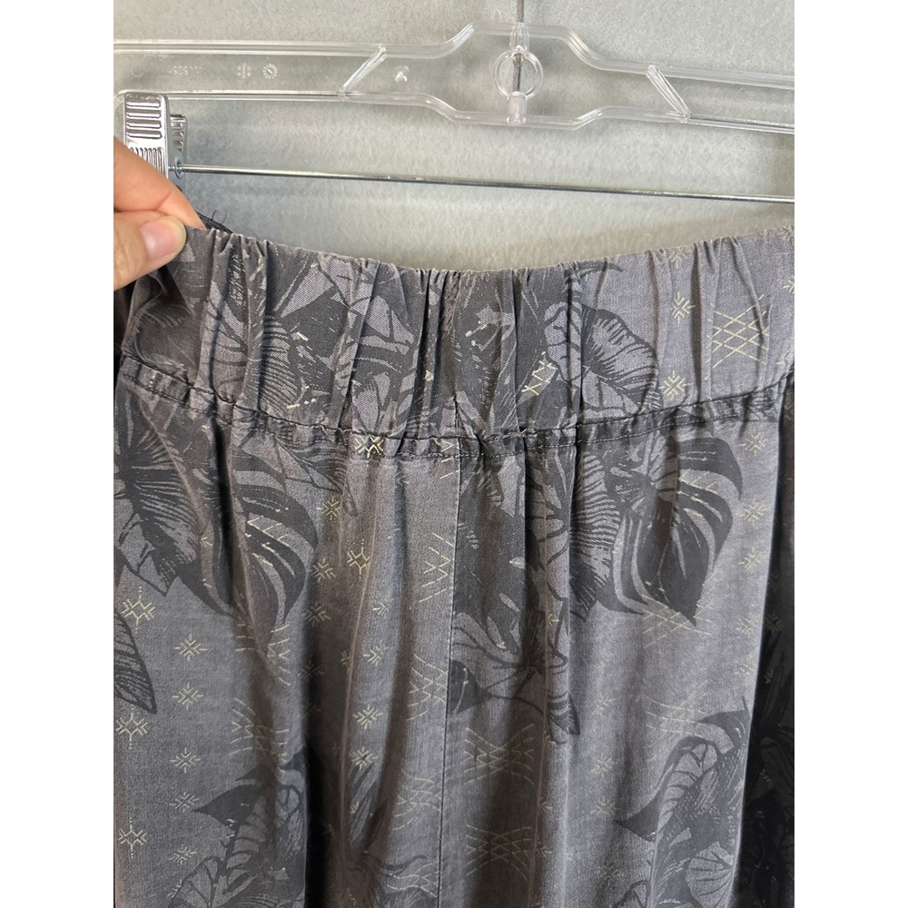 Tanoa Hawaii Denim Aiga High Waist Pant XL Black Tencel Wide Leg Tropical TP141 - Picture 9 of 13